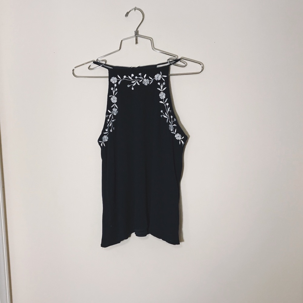 Papaya navy blue & white tunic embroider size S/M